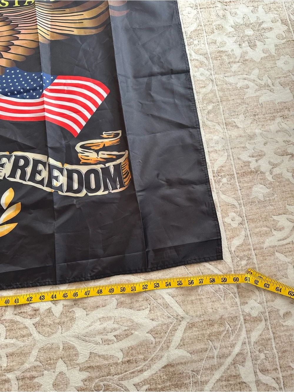 Patriotic Black Eagle Wall Flag - U.S. Freedom Design